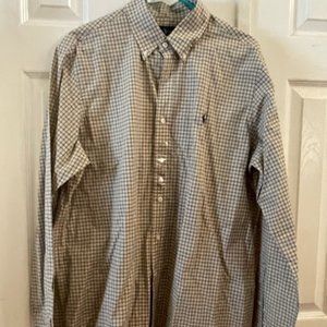 RALPH LAUREN LONG SLEEVE DRESS SHIRT LG